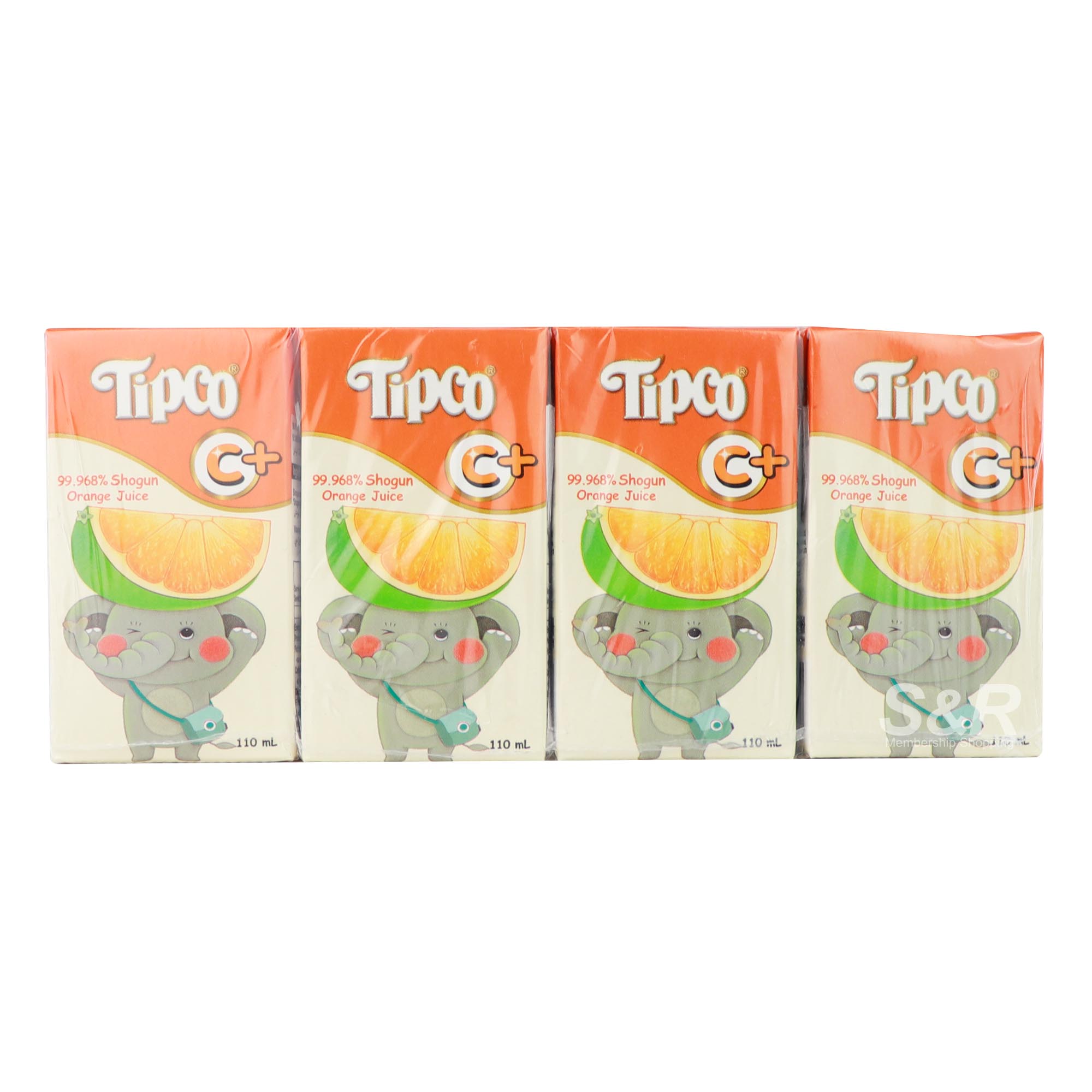 Tipco Shogun Orange Juice 4pcs x 110mL